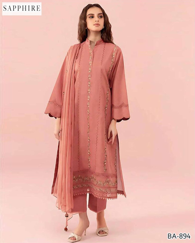 [100074] Embroidered 2Piece Lawn Collection Summer 2026